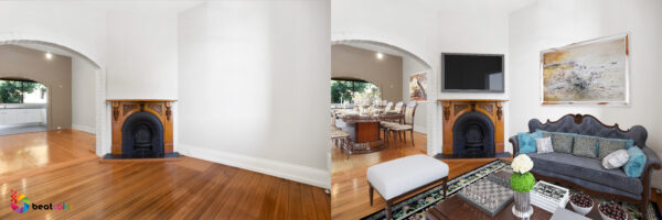 Virtual staging service for real estate
