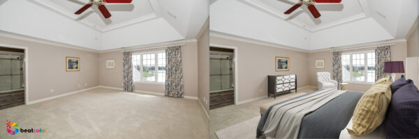 Virtual staging service for real estate