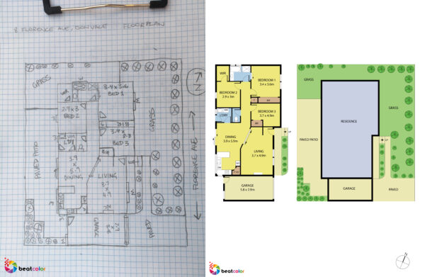 Floor Plan Sketch Conversion From Beat Color
