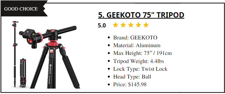 GEEKOTO-75"-Tripod-cheap-tripods-for-real-estate-photography