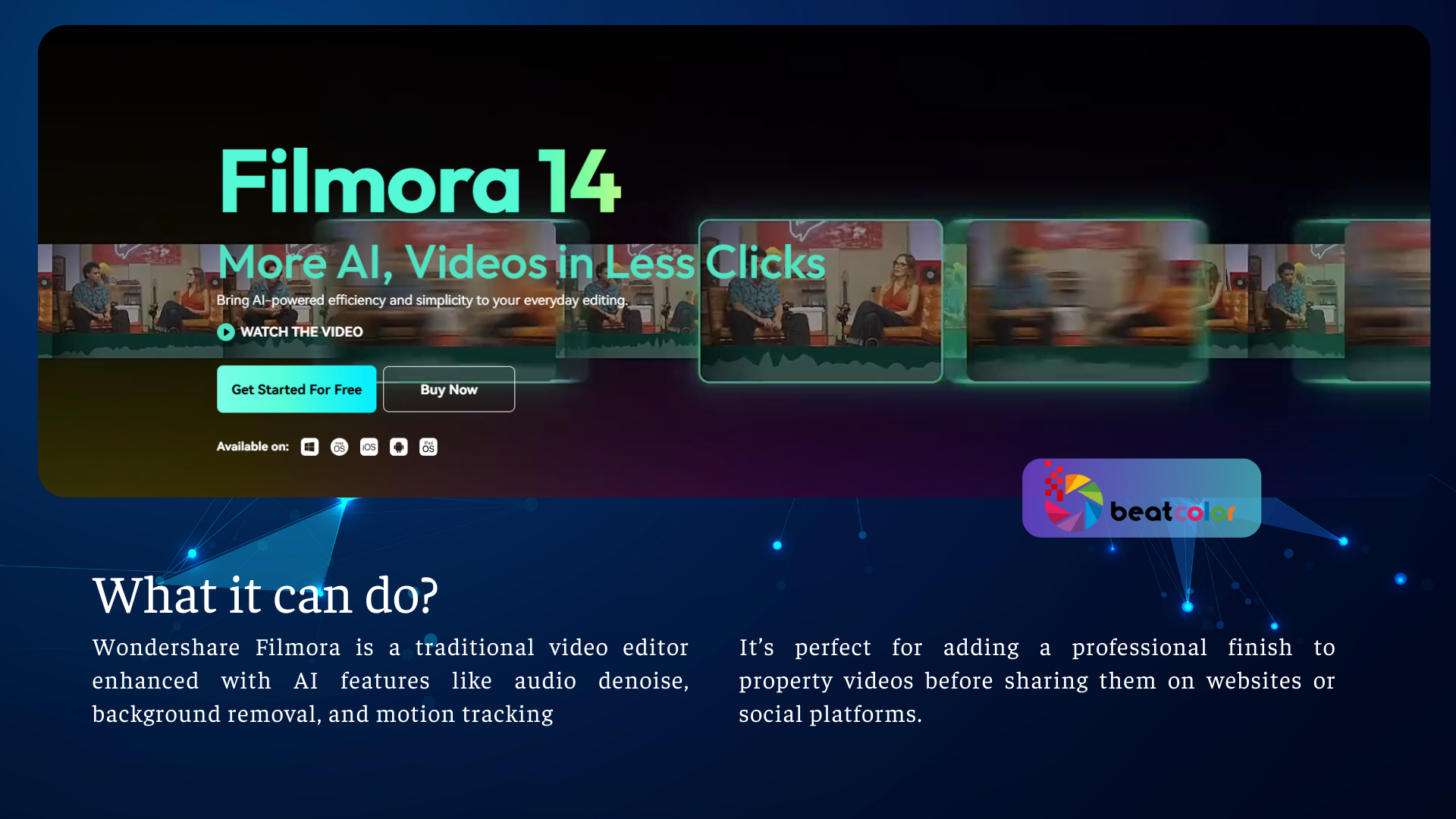 Wondershare Filmora - one of the Best AI Video Generators in 2025 for Real Estate Post-Production