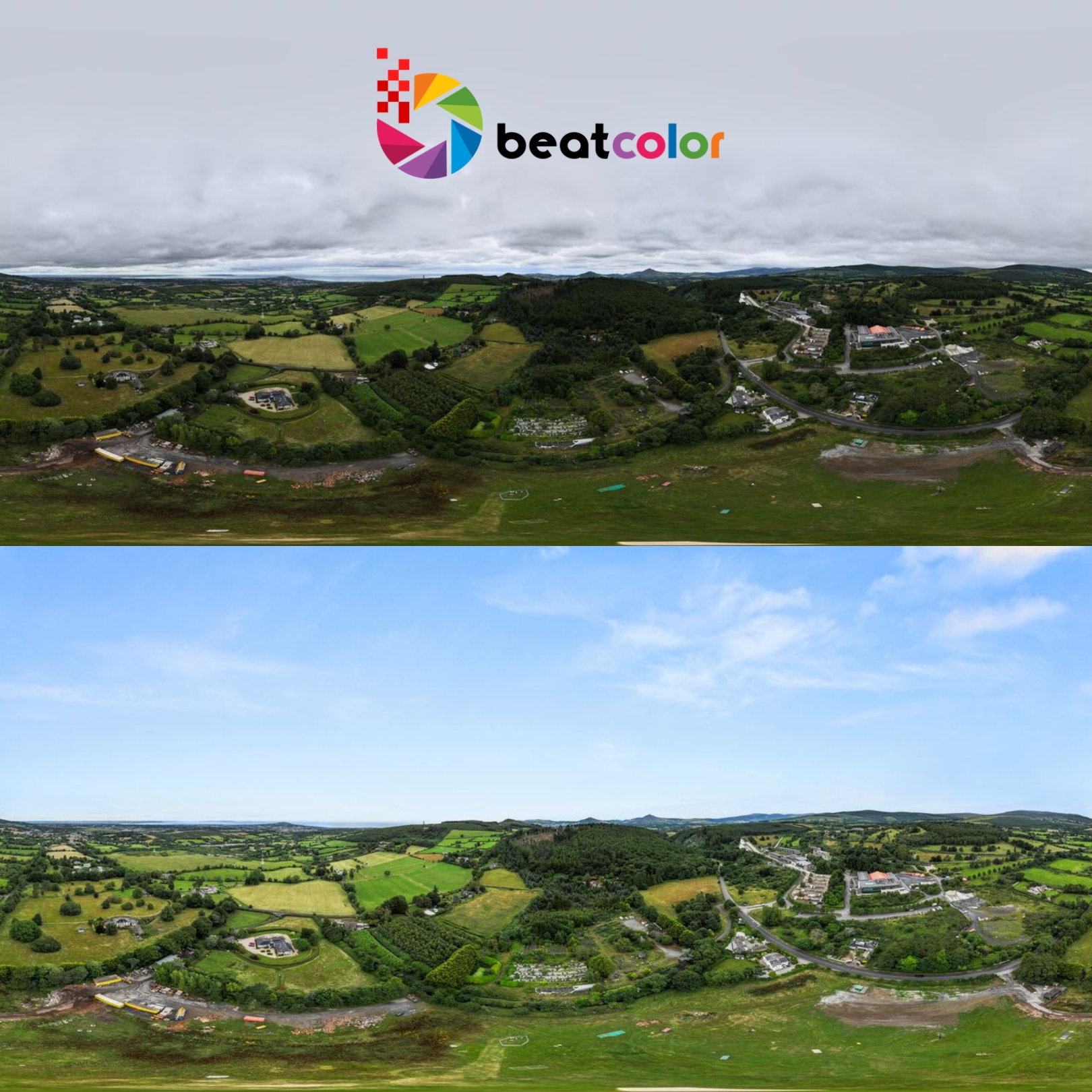 real estate photo editing - replacing sky