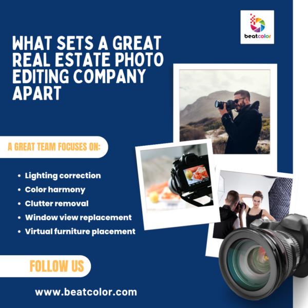 Real estate photo editing company