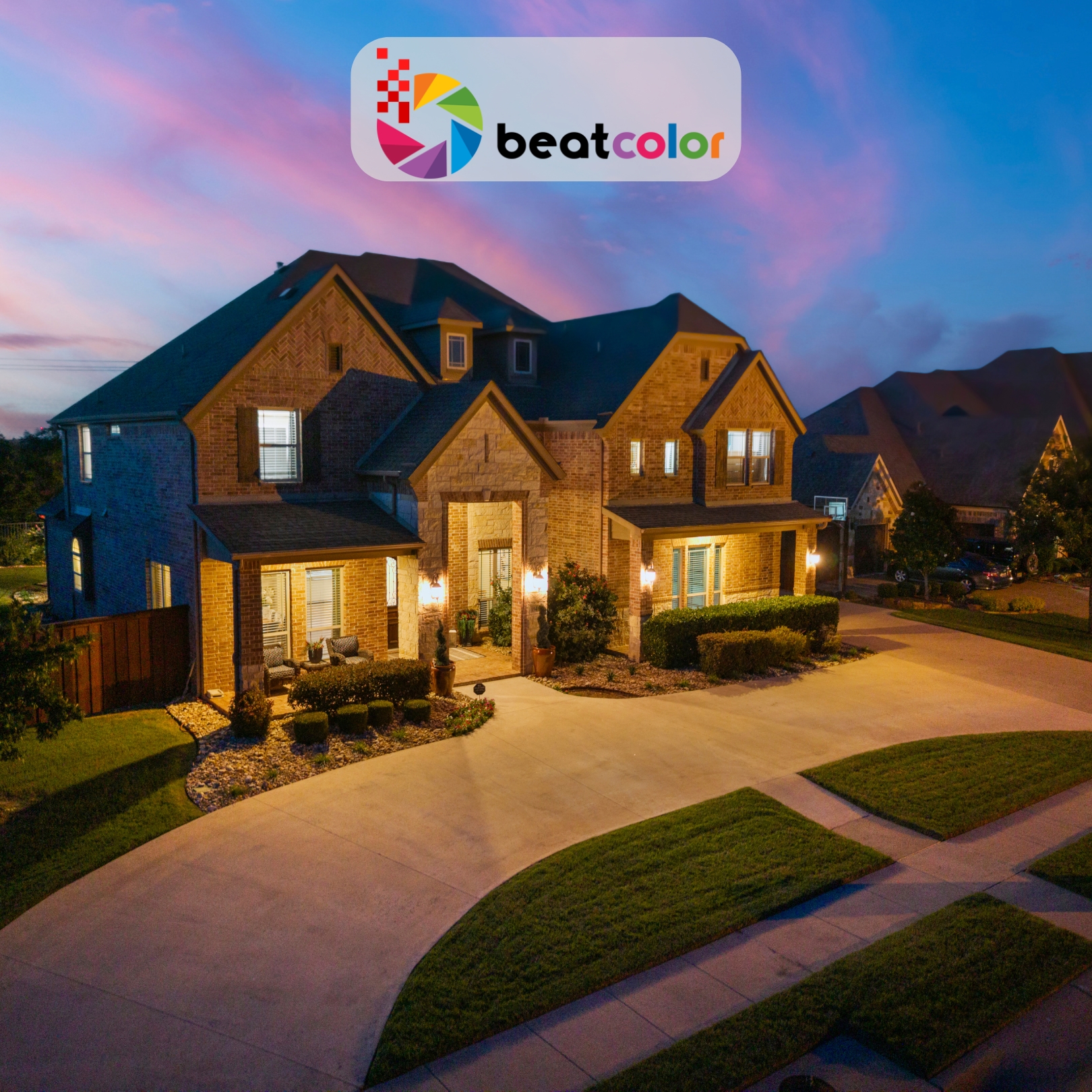 Virtual dusk - real estate photo editing