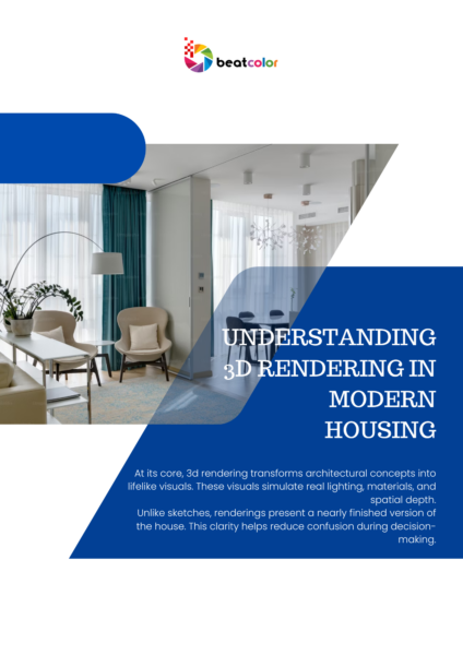 3d rendering of a modern house