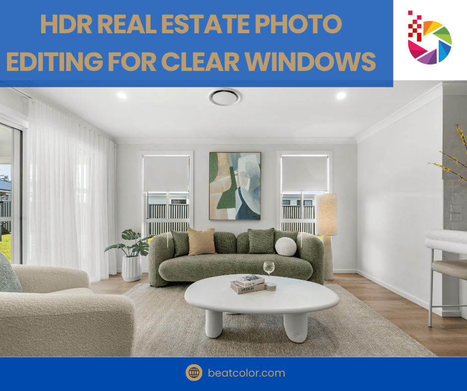 HDR Real Estate Photo Editing for Clear Windows