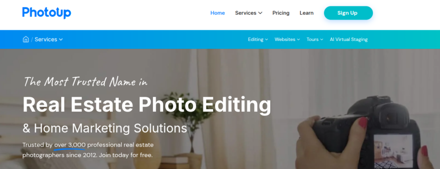 Real estate photo editing company