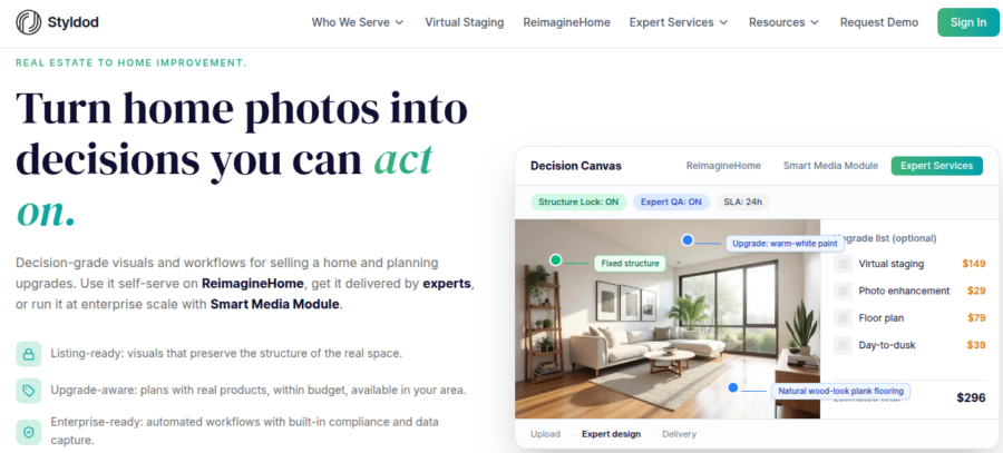 Real estate photo editing company
